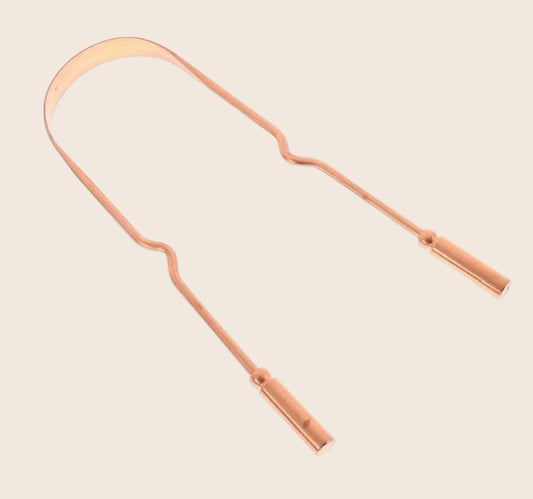 Copper Tongue Scraper Fancy