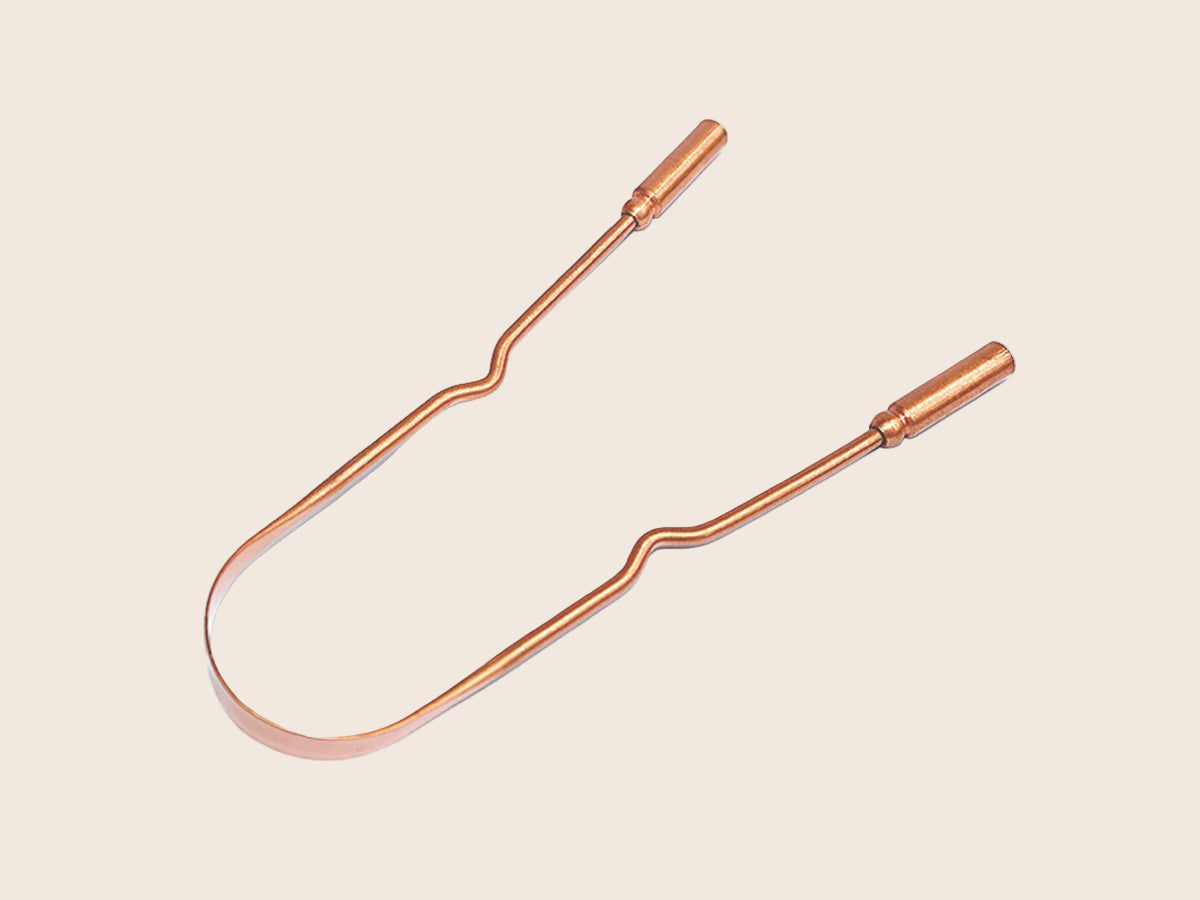 Copper Tongue Scraper Fancy