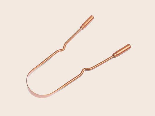 Copper Tongue Scraper Fancy